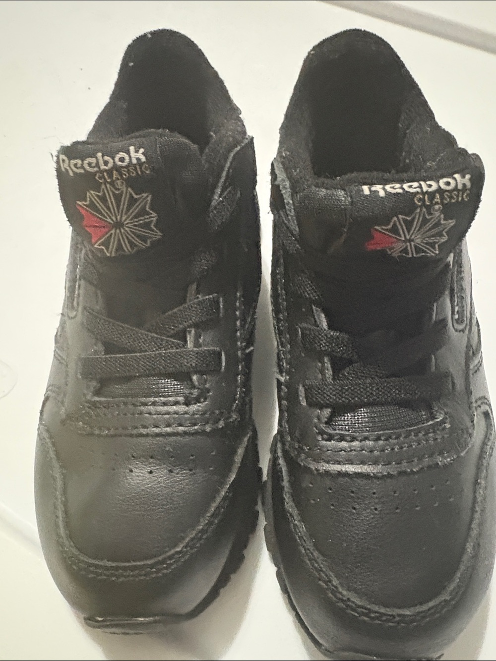 Reebok Kids Black Sneakers with Red Accent